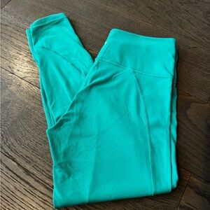 Athleta Teal Crop Leggings